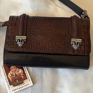 Brighton Brown and Black Women's Crossbody Bag